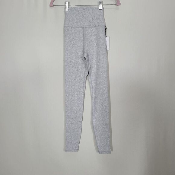 WeWoreWhat Solid Light Heather Grey High Rise Leggings Medium